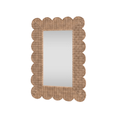 Reva Rattan Flat Wall Mirror