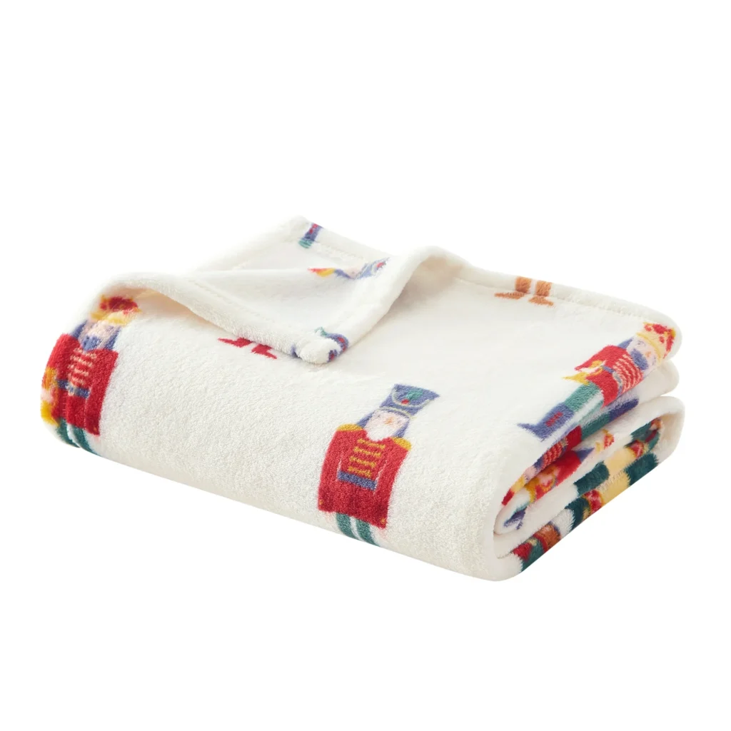 Holiday Time Cozy Plush Nutcracker Throw